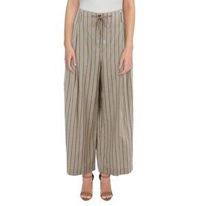 Nautica Womens Ankle Wide Leg Draw String Waist Ankle Pants Size XL $89